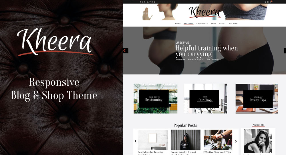 kheera responsive blog and shop theme